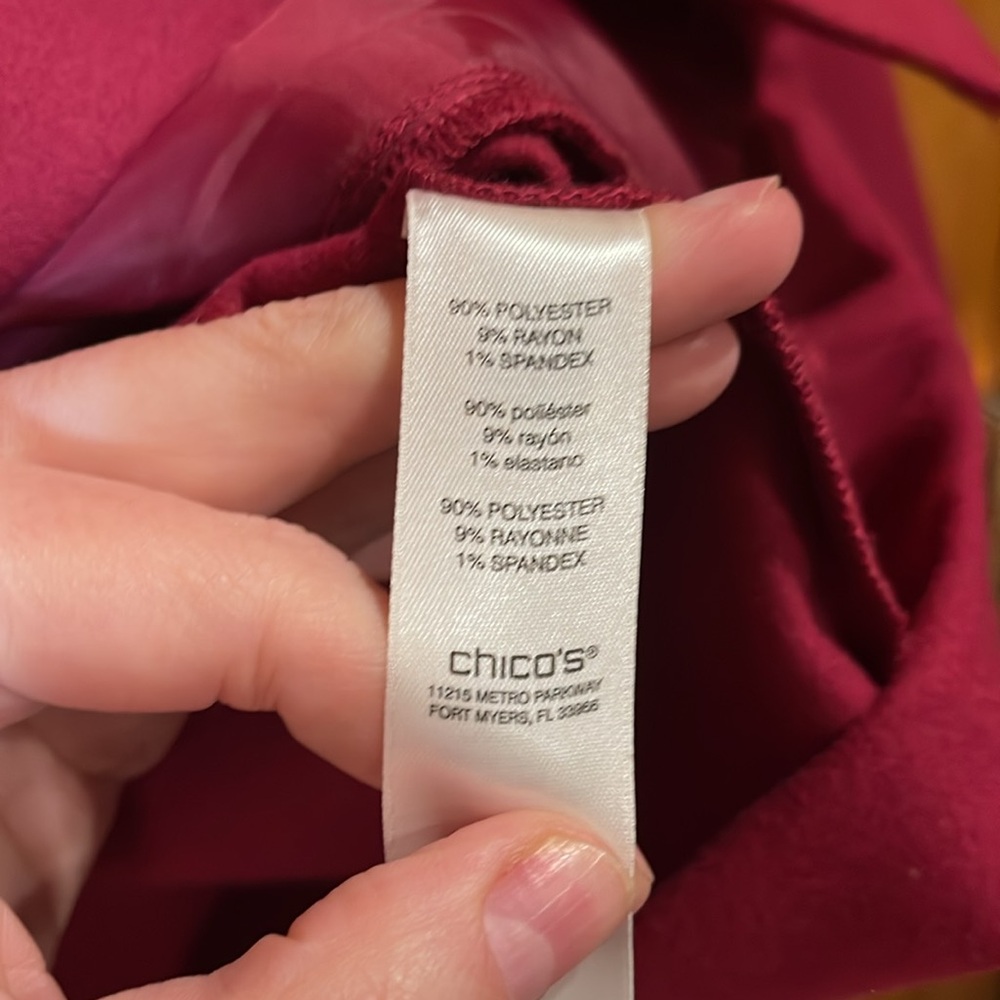 Raspberry Blazer With 1-Button Snap Closure. - image 3